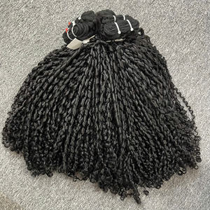 Extensiones de pelo de trama vietnamita, Remy rizado, Pixie, a un precio al por mayor, cutícula alineada, Sin desorden, sin enredos, mechones humanos altos - Product Image 4