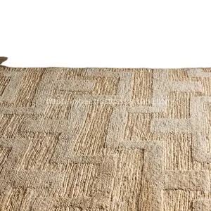 传统簇绒地毯超柔软的蓬松区域地毯披肩地毯人造毛皮防滑地板地毯用于卧室豪华棉制定制波西米亚