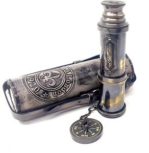 Exportateur de télescope marin victorien en laiton Londres 1915 avec boîte en bois du fabricant indien - Product Image 6