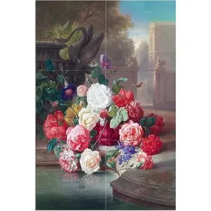 Catégorie Produit Nature Morte de Roses Jardin Carrelage Mural Cuisine et Salle de Bain Dosseret en Marbre Céramique Murale - Product Image 1