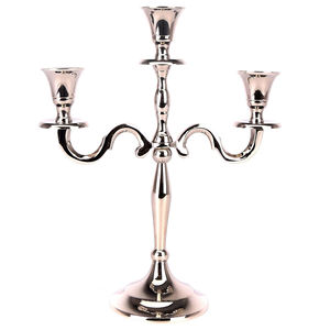 Dernier modèle Design Produit unique Chandelier Bougeoir en cristal à 5 bras Meilleur prix Argenté pour table de mariage et maison Déco - Product Image 4