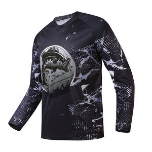 Camisas de pesca con protección UV personalizada, ropa de exterior de manga larga transpirable, sublimación de Spandex de poliéster 100% - Product Image 4