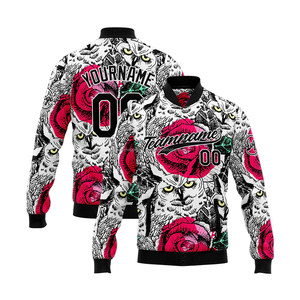 Blouson universitaire tendance pour homme 100 % laine, service OEM, mode urbaine estivale, col montant, broderie frontale - Product Image 1