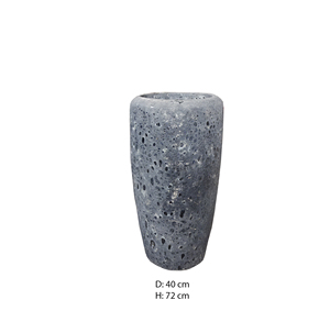 Macetas y jardineras de cerámica Atlantis esmaltadas en oferta, con textura de burbujas y diseño de forma alta para espacios sostenibles y naturales. - Product Image 1