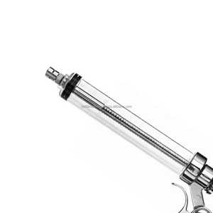 Jeringa de metal semiautomática certificada CE, inyector de vacuna para animales de capacidad ajustable para ganado, Manual OEM - Product Image 5
