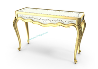 Table console dorée de luxe pour entrée Table console premium