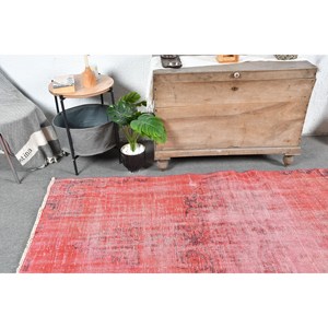 Alfombra roja Bohemia turca Vintage 4,1X7,2 pies área grande patrón abstracto de lana látex de 10mm de espesor para decoración de habitación de pasillo - Product Image 2