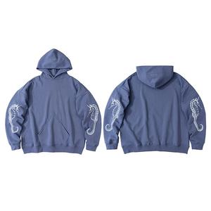 Fournisseur de vêtements streetwear brodés à faible MOQ, remise en gros, vêtements de mode décontractés, graphique personnalisé, polaire en coton 500 GSM - Product Image 3