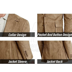 2026 Woolen Suede Leather Men's Lightweight Eco-Friendly Breathable 50% Coat Customizable Options for Travel Casual Wear Comfort - Product Image 6