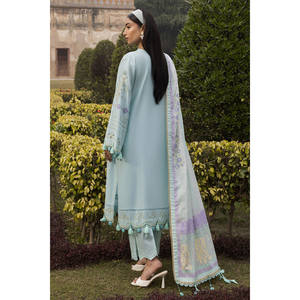 Conjunto de traje de 3 piezas bordado para mujer con dupatta estampada con efecto lacado DN-62008 - Product Image 3