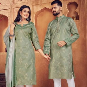 Readymade Couple kurta ensemble au prix de gros pour la vente en ligne - Product Image 1