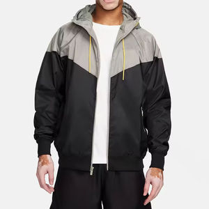 Chándales cortavientos de nailon para hombre hechos a medida, ropa deportiva ligera con capucha de secado rápido, conjuntos de invierno con impresión de logotipo personalizado - Product Image 1