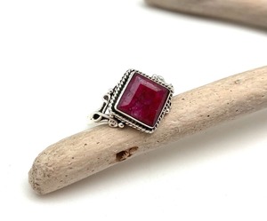 แหวนพลอยทับทิมเงินสเตอร์ลิง925เครื่องประดับทำมือแหวนเงินสไตล์ Boho สำหรับเป็นของขวัญสำหรับผู้หญิง - Product Image 2