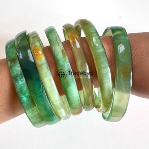 Handmade Horn Bangles Natural Luxury Fashion Unisex Gift <b>Bracelet</b> <b>Set</b> Tradebyd - Product Image 6