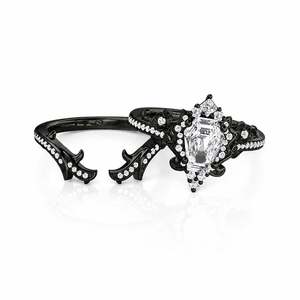 ชุดแหวนรูปโลงศพกุหลาบหนามดำสไตล์โกธิค Jeulia - เครื่องประดับแฟชั่น - Product Image 2