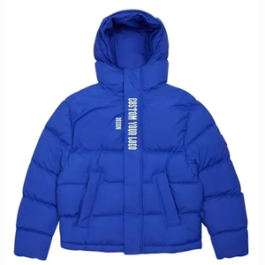 Nouvelle arrivée, veste matelassée à col roulé en softshell d'hiver, respirante, imperméable, coupe-vent, avec fermeture éclair, imprimé personnalisé, taille plus, vente en gros - Product Image 2