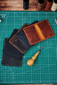 Leather <b>Card</b> <b>Holder</b> <b>Wallet</b> Business Personalized Id Coin Purses Gift for Her Father's Day Gift LCR-0025B - Product Image 6