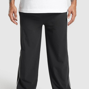 Pantalones Jogger Negros de Alta Calidad para Hombre, Corte Regular, Secado Rápido, Lavados, Transpirables, Estilo Holgado, Pierna Recta con Contraste, 2026 - Product Image 4