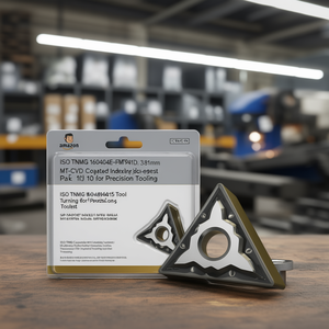 Plaquettes de tournage indexables ISO TNMG 160404E-FMT9415 D. 3.81mm MT-CVD revêtues, lot de 10 pour outillage de précision - Product Image 3