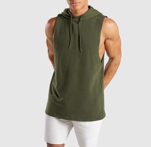Top quality breathable drop armhole stringer vest <b>mens</b> gym fitness <b>pullover</b> <b>sleeveless</b> tank top hoodie - Product Image 1