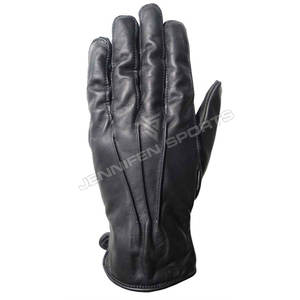 Gants de moto d'hiver personnalisés de haute qualité avec 3 valves, doigts entiers, fabriqués en cuir de vache véritable, doublure en polaire - Product Image 2