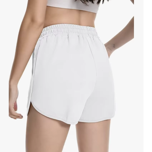 Pantalones Cortos Deportivos Casuales de Algodón para Mujer, Estilo Informal, con Dobladillo Curvo, para Verano, con Cordón Ajustable, para Hacer Ejercicio - Product Image 1