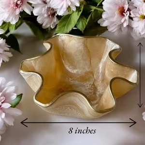 Cuenco de resina de diseño moderno de lujo hecho a mano para regalos de negocios, decoración del hogar, servicio de comida, ecológico y duradero - Product Image 1