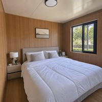 Module de conteneur modulaire extensible à double aile, 40 pieds, pour maison compacte habitable 3 chambres et espace d'activités étendu, exportable