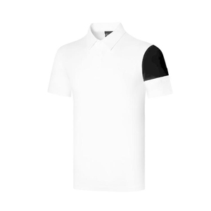 Maglietta con logo personalizzato a maniche corte da uomo in cotone in poliestere a pique ad asciugatura rapida polo da uomo - Product Image 5