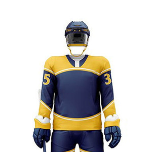 Ensemble d'uniformes de hockey sur glace pour hommes de qualité supérieure fabriqués en usine avec un logo personnalisé Prix raisonnable Service OEM pour l'équipe - Product Image 4