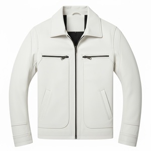 Manteau long en cuir moderne pour homme, streetwear |   Col en toile |   Vêtements d'extérieur sur mesure OEM d'usine - Product Image 1