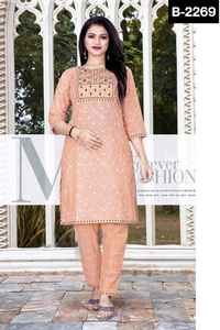 เคอร์ติสผ้าฝ้ายดีไซน์ใหม่สำหรับผู้หญิงชุดปักลายพร้อมพิมพ์สีสำหรับใส่ไปงานปาร์ตี้ - Product Image 5