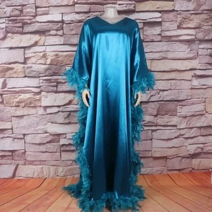 Nouveautés Robe brodée Abaya couleur unie Abayas de luxe de Dubaï fabrique des modèles tendance 2024 - Product Image 4