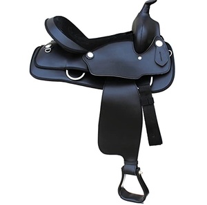 Sillas de montar a caballo inglesas occidentales de alta calidad, sillines de sendero, asiento de barril de cuero Real de vaquero, doma - Product Image 1