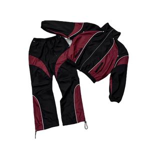 Veste de sport coupe-vent personnalisée pour hommes Baggy Jogging Survêtement surdimensionné en polyester et nylon imprimé Ensembles de survêtement pour l'hiver - Product Image 1