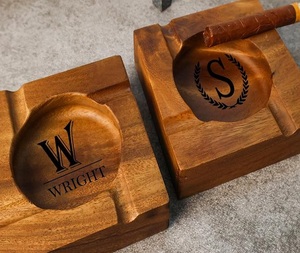 Ceniceros para cigarrillos Cenicero decorativo portátil a prueba de viento para el hogar Cenicero de madera con tapa de f s i - Product Image 6