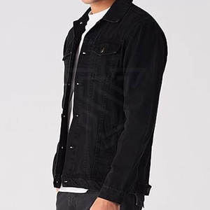 Chaqueta de Mezclilla Personalizada para Hombre, Estilo Urbano, Cuello Alto, Transpirable, de Algodón/Poliéster, Cómoda para el Invierno - Product Image 3