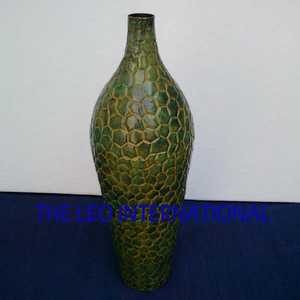 Vase à fleurs en métal rond en fil de fer finition noire pour la décoration intérieure de la maison, table d'appoint de salon en métal - Product Image 4