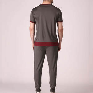 Chándal informal de moda con camiseta de manga corta y pantalones con cordón Chándal ligero cómodo con material transpirable - Product Image 3