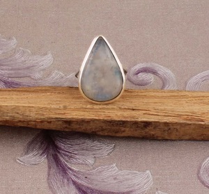 Rainbow Moonstone Pear Shaped <b>Ring</b> 925 Sterling Silver Handmade Fire Gemstone Jewelry June Birthstone <b>Statement</b> <b>Ring</b> for Women - Product Image 4