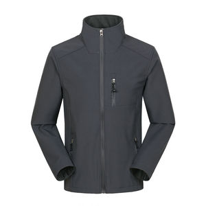 Nouvelle veste softshell pour homme, design personnalisé, vêtements de travail d'hiver, coupe-vent, imperméable, doublée de polaire, fermeture éclair, col montant, personnalisable - Product Image 5