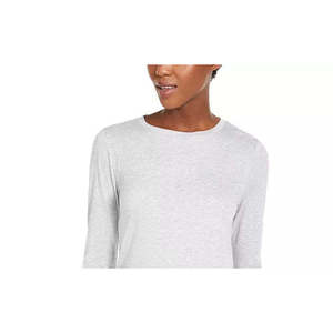 For Michael Kors Women's Casual Petite <b>Small</b> <b>Bell</b> Sleeve Top Grey with Embellished Knitted Fabric - Product Image 2