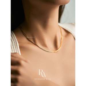 Collana a strati placcata oro, multistrato, anti-ossidazione, sottile, a spina di pesce, a serpente, a catena, alla moda, regalo - Product Image 6