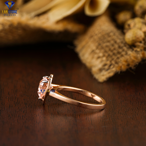 1,52 quilates TDW corazón corte diamante solitario anillo 18K oro rosa laboratorio-Creado HPHT/CVD piedra compromiso boda 14K oro joyería - Product Image 3