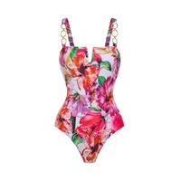 JSN 2026 Ensemble de bikini une pièce sexy pour femme avec imprimé personnalisé et cache-maillot de plage, maillot de bain dos nu ajouré tendance, tenue de plage