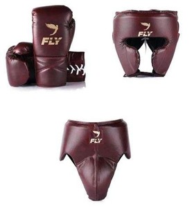 Ensemble de boxe Fly de qualité supérieure en cuir véritable, prix de gros, gants de boxe, protège-tête, protège-aine, ensemble de boxe Fly personnalisé - Product Image 1