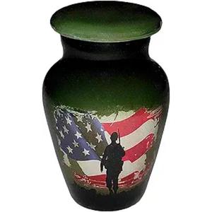 Equipo de servicio de entierro funerario de diferentes tamaños, urnas de cremación para cenizas de adultos, urnas de cremación de Metal con acabado antiguo de latón - Product Image 3