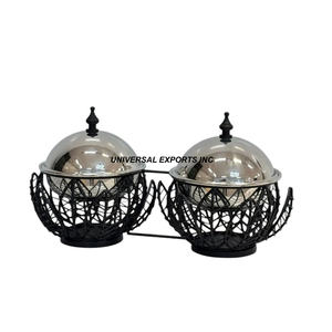 Pegatina de Metal de doble pared para olla caliente, cazuela hecha a mano acabada Meena, tamaño personalizado, calentador de alimentos de metal elegante - Product Image 6