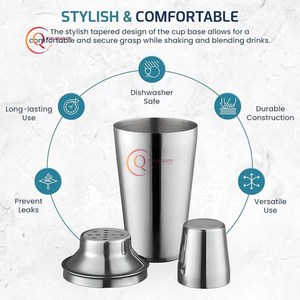 Décor de table Cocktail Shaker Pour Soutien-Gorge Et Fêtes De Restaurant Mélange Shaker Cocktail Agitateur Accessoires Faits À La Main De L'Inde - Product Image 6