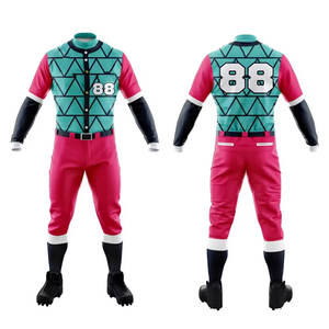 Uniformes de béisbol profesionales de buena calidad, hecho a medida, 100% poliéster, uniforme de béisbol sublimado, conjunto completo de Jersey - Product Image 1